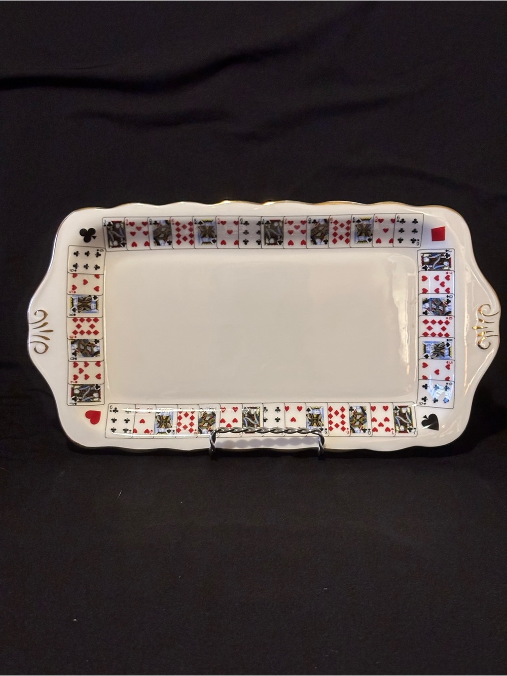 Queen’s China Staffordshire Fine Bone China Cut for Coffee” Sandwich Tray